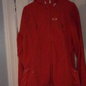 Oakley Orange Fleece Full Zip Jacket.